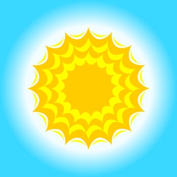 Sun icon. Sun vector illustration. Sun logo. Sun simple sign.
