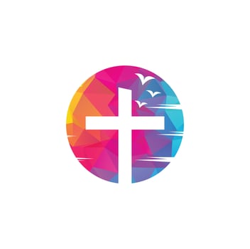 Church vector logo design template. Church and Christian organization logo.