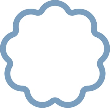 Colorful Cute Doodle Flower Shape Vector Illustration