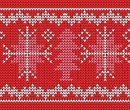 Seamless ukrainian christmas knitting embroidered pattern vector illustration with trendy color