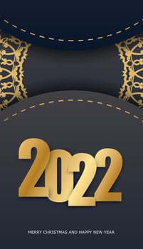 Happy new year 2020 with gold numbers on black background vector