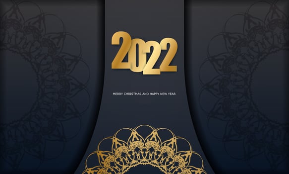 A black and gold background with the number 2020 on it vector