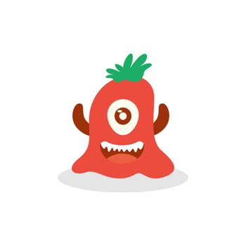 cute monster cartoon doodle hand drawn concept design vector art kawaii illustration