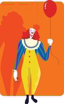 Clown Halloween Character vector