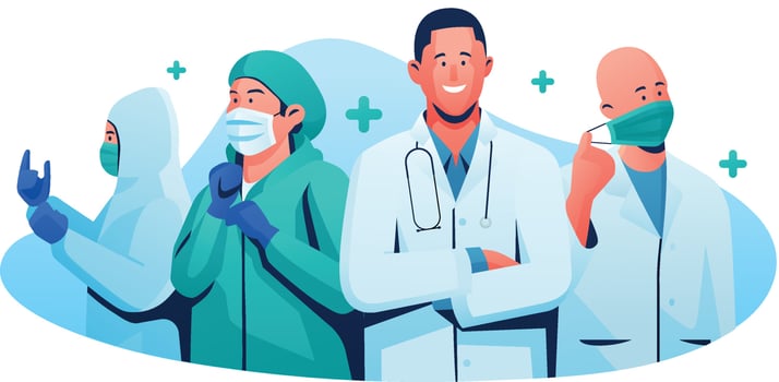 Doctor and Nurses Hospital Medical Team vector