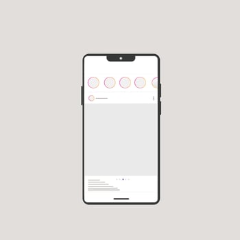 Social media carousel post template vector