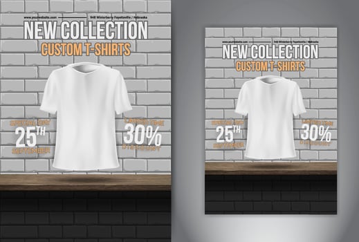 custom tshirt fashion advertising flyer poster banner design vector