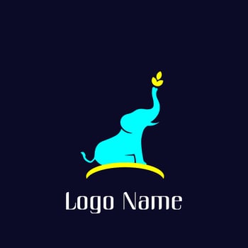 Elephant logo, a symbol of prosperity for the company vector