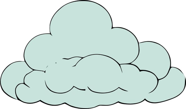 Blue Cartoon Cloud Illustration vector
