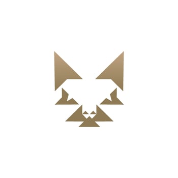 Wolf logo icon design template flat vector