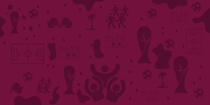 qatar 2022 football competition red background pattern vector design