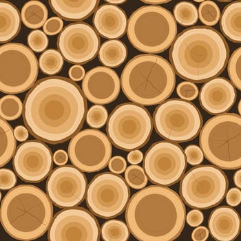 pile of wooden slice seamless background vector