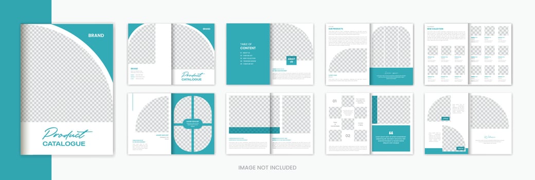 Green Product catalog brochure design template , minimal product catalogue layout for cover vector