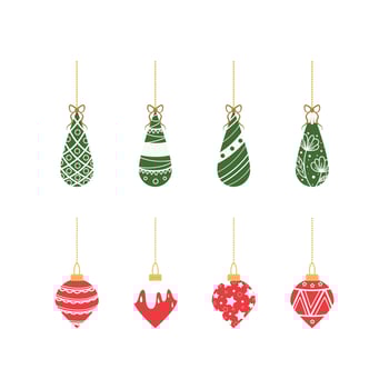 Christmas ball vector element set