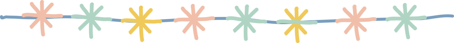 Colorful Cute Doodle Corner Border Vector Illustration