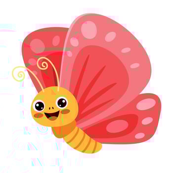 Flat Drawing Of A Butterfly vector