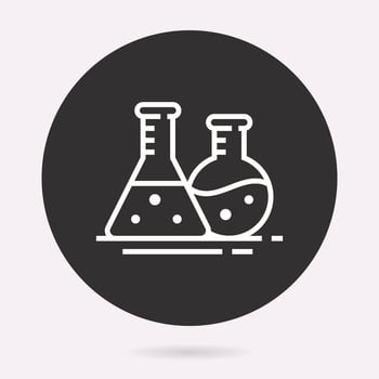 Chemistry - vector icon. Illustration isolated. Simple pictogram.