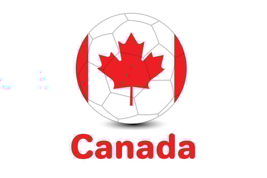 FIFA Football world cup with Canada flag. Qatar world cup 2022. canada flag illustration. vector