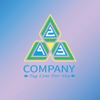 colorful geometric vector logo design