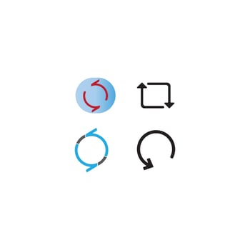 Recycle, refresh, cycle arrows vector icon illustration