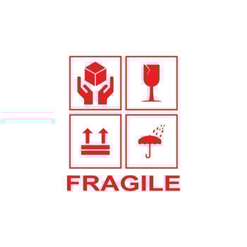 Fragile logo icon vector concept