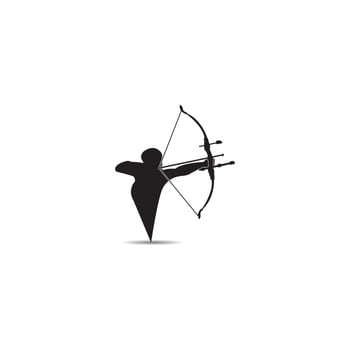 Archery logo icon vector illustration design