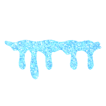 Blue Glitter Dripping png