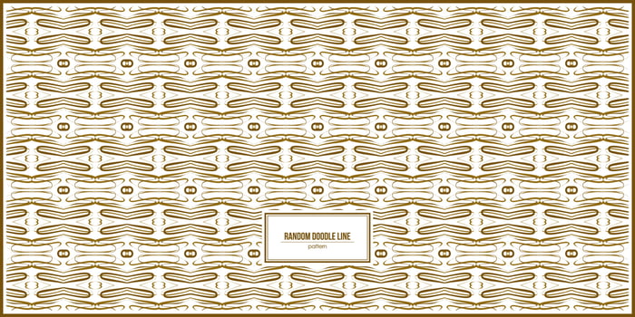 random pattern of gold doodle lines vector