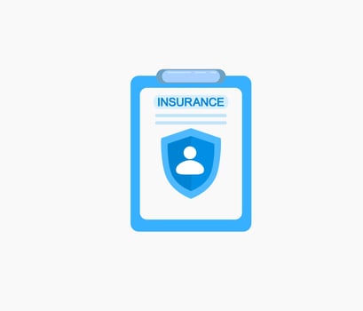 insurance policy contract page clipboard vector