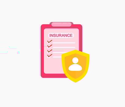 insurance policy contract sticker concept vector