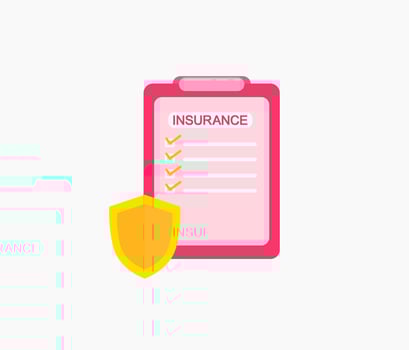 insurance policy contract simple design vector
