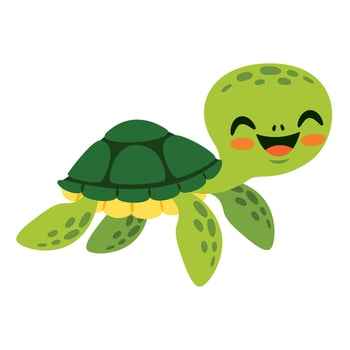 Cartoon Drawing Of A Sea Turtle vector