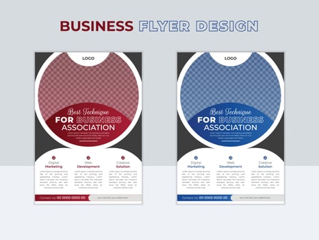 Modern business flyer or brochure cover layout design template. vector