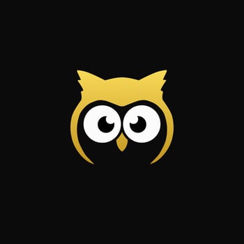 Illustration vector graphic of golden cute owl face logo design