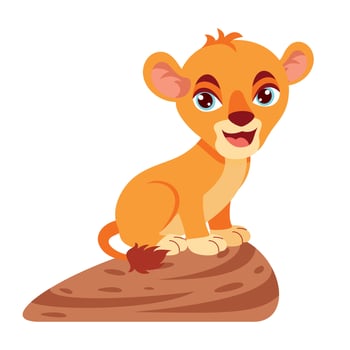 Cartoon Illustration Of A Lion vector