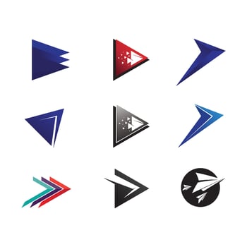 Abstract letter A and Arrow head logo design vector illustration