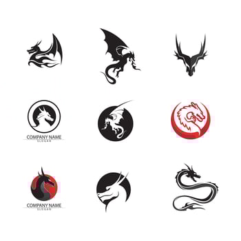 Dragon vector icon illustration