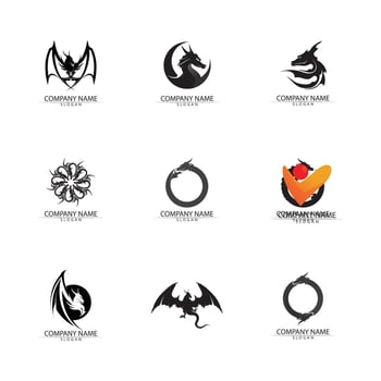 Dragon vector icon illustration