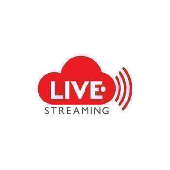 Live stream logo design. Vector illustration