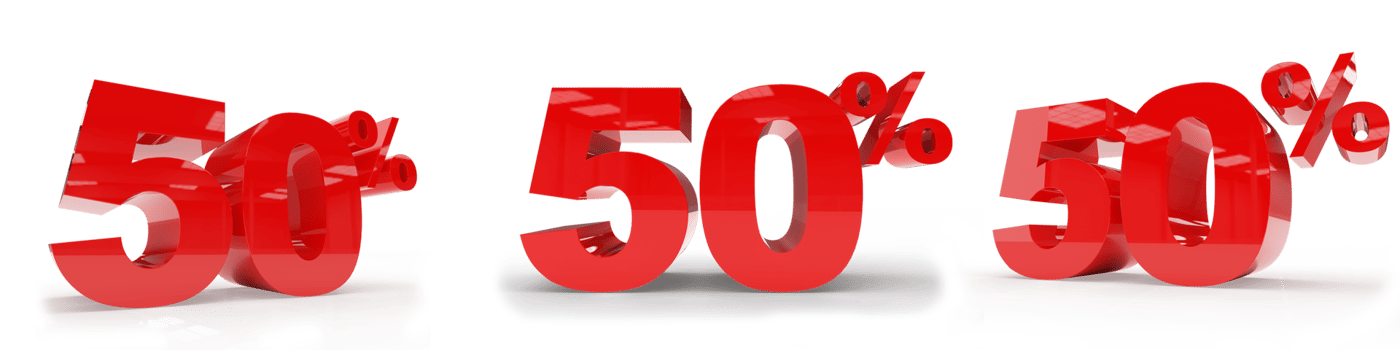 3D Rendering Asset Discount 50 Percent png