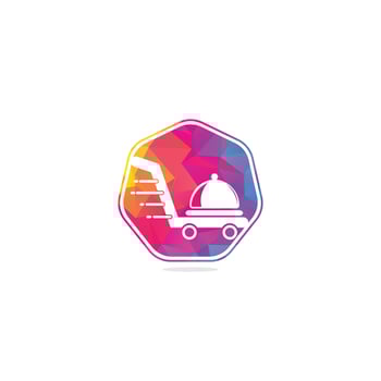 Food delivery logo design. Fast delivery service sign. Delivery logo online food ordering restaurant. vector