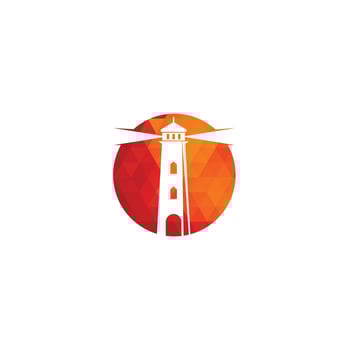 Lighthouse vector logo design. Lighthouse icon logo design vector template illustration.