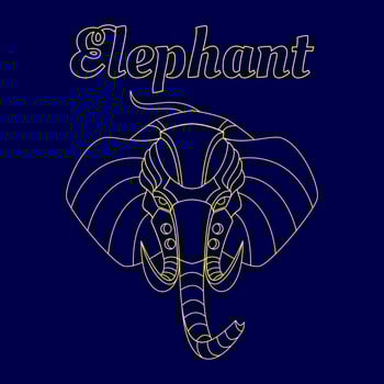 elephant line art, suitable for the needs of the t-shirt industry, flyers, business, social media feeds and others vector