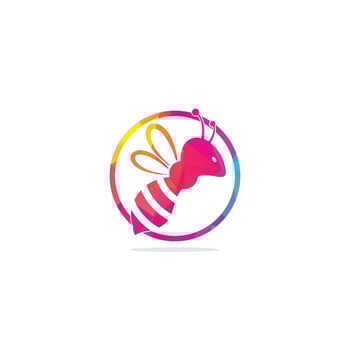 Bee Logo design. bee logo Concept for honey package design. vector