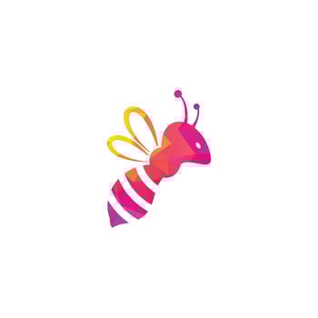 Bee Logo design. bee logo Concept for honey package design. vector