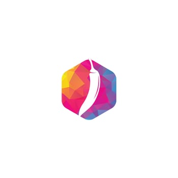 Chili hot and spicy food vector logo design inspiration. Chili pepper icon vector logo template.