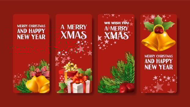 Banner card christmas vector illustration