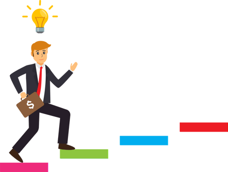 Job growth and achievement concept png