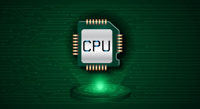 Modern Technology Background with chip vector