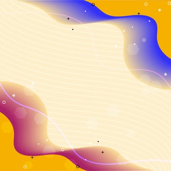 Trendy starry sky with fluid and geometric shapes - Orange Gradient vector